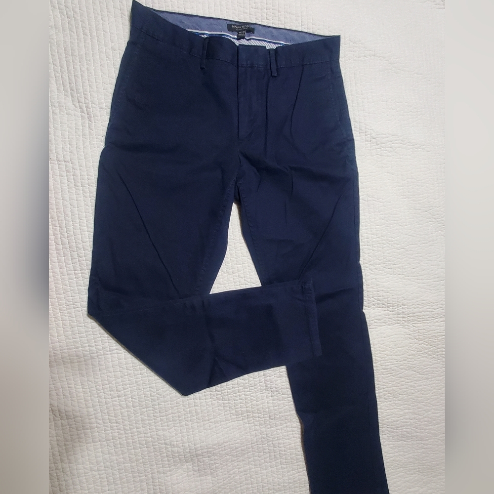 Banana Republic Men's Fulton Chino pants size 32 X 32 Navy Blue